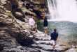 La cascade de la Lance, Gouzy, Pascaline et Mitch
