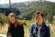 Leila, Sandrine et le Puy de Rent à l'arrière plan