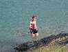Fred et Diane dans l'eau du lac de Castillon