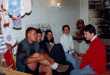 Philippe, Cédric, Barbara, Gladys et Alain au bar des Tables Rondes