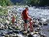 Manon, Fred et Diane entre les rochers