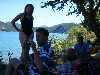 Catherine, David, Colin, Vincent et le lac