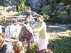 Nathalie et Luca sur l'âne